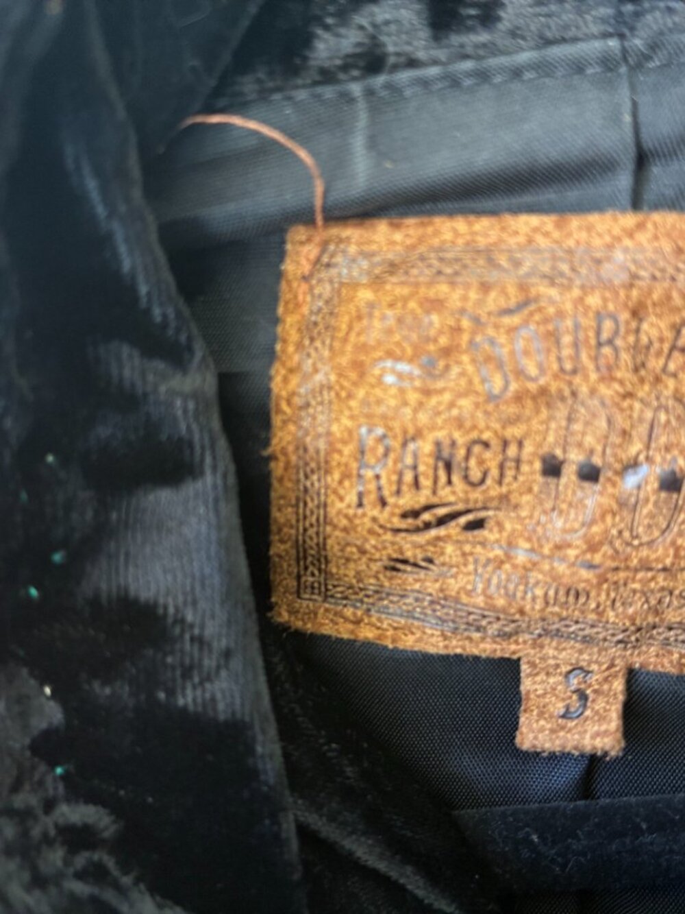 Double D Ranch woman's black velour jacket - Picture 2 of 7